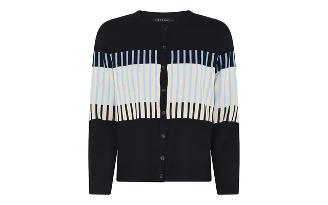 Micha Elegant Stribet Strik - Navy Sand