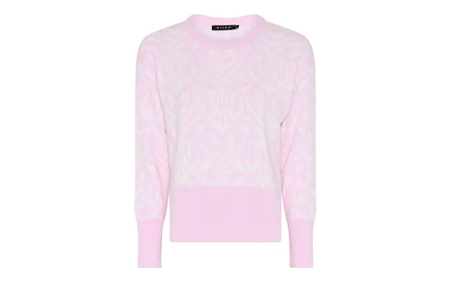 Micha Jacquard Pattern Strik - Rosa Offwhite