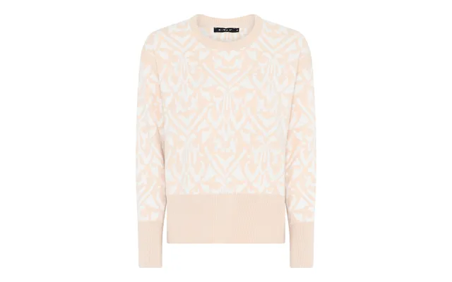 Micha Jacquard Pattern Strik - Vanilje Offwhite