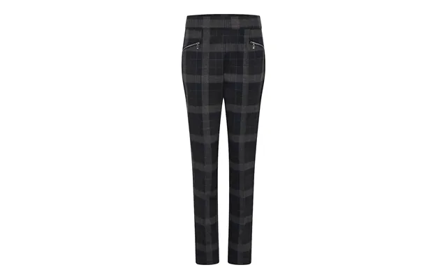 Micha Top Stretch Check - Brun Sort