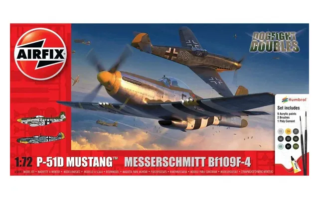 Airfix P-51d Mustang Vs Bf109f-4 Dogfight Double 1 72