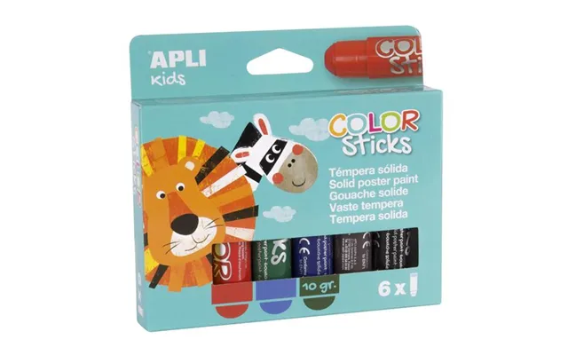 Apli Farver 6 Stk - Solid Plakatmaling