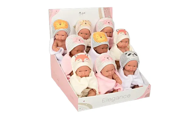 Baby Dukke Med Badeslag 26 Cm Arias Elegance Pillines Beige, Pink & Hvid - Beige