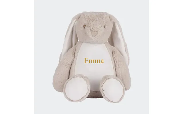 Beige Kanin Bamse Med Broderet Navn - Navn 54654654 42cm
