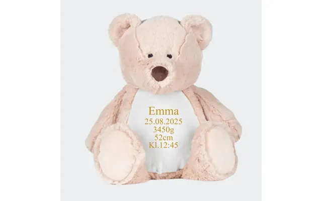 Classik Bamse Med Navn - Navn Dato Længde Vægt Klokkeslet 544 42cm
