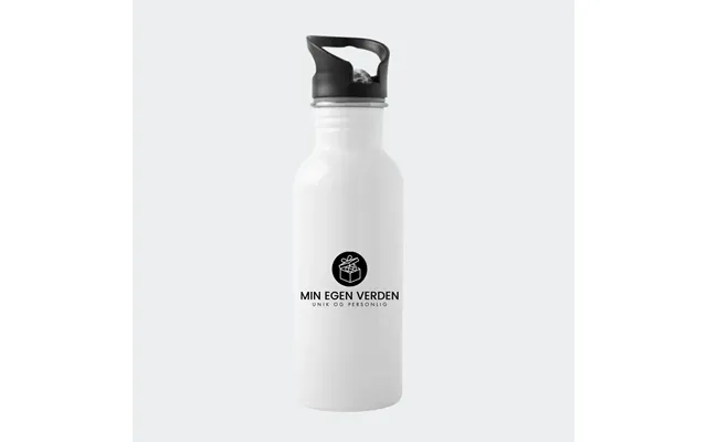Drikkedunk Med Sugerør Med Firma Logo På - Drikkedunk Med Integreret Sugerør 500ml Hvid 500ml