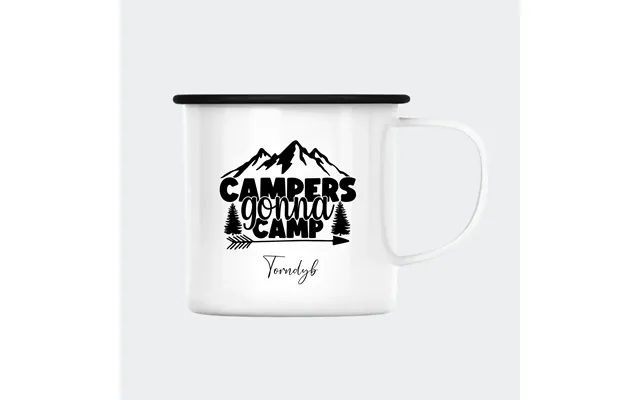 Enamel Krus Camping 1 - Enamelkop 450ml Hvid 450ml