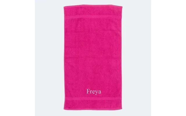 Fuchsia Håndklæde - Brodering I Bunden 70x130