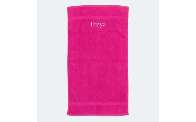 Fuchsia Håndklæde - Brodering I Toppen 50x90