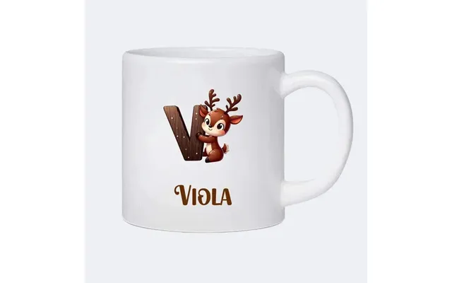 Julebogstaver Med Motiver - Plastikkop 180ml Hvid 180ml