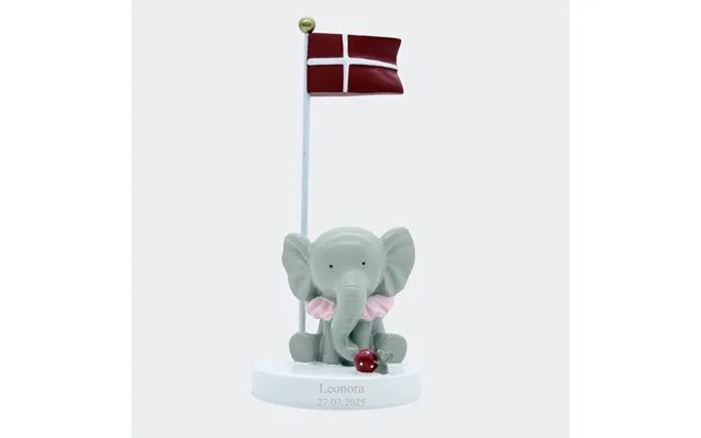 Kids By Friis Bordflag, Elefant Med Mus Og Bold - M U Navn
