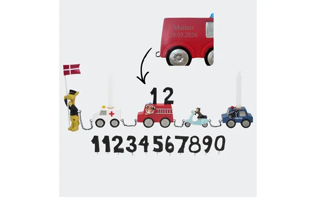 Kids By Friis Fødselsdagstog, Biler - M U Navn