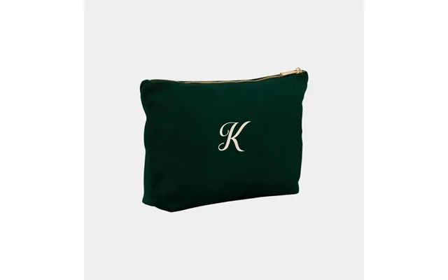 Lille Velour Accessory Taske - Mørkegrøn