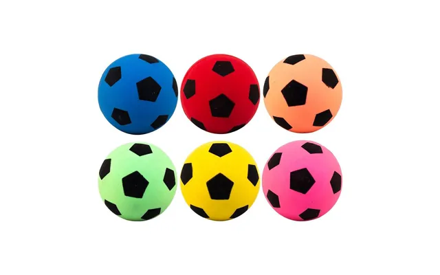 Mini Hoppebold Med Fodbold Print - Ø4,5 Cm.