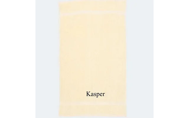 Natur Håndklæde - Brodering I Bunden 50x90 Natur