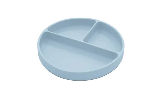 Opdelt Silikone-tallerken - Skyblå