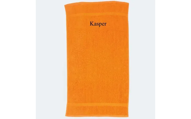 Orange Håndklæde - Brodering I Toppen 50x90