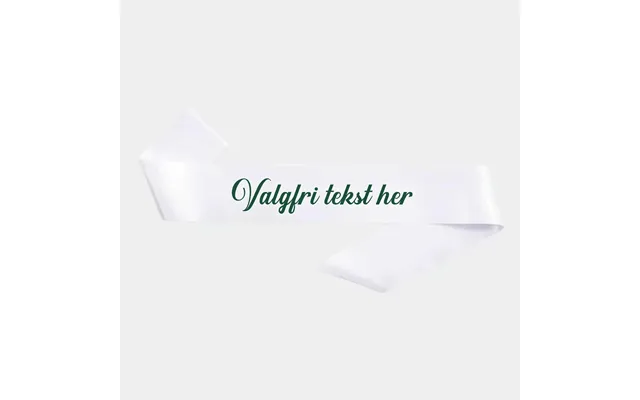 Ordensbånd Med Valgfri Tekst - Hvid