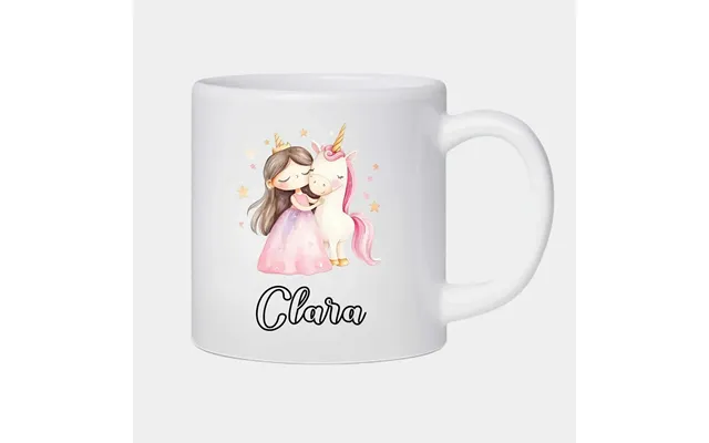 Prinsesse Og Enhjørning - Plastikkop 180ml Hvid 180ml
