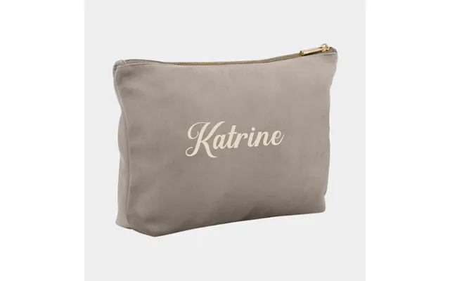 Stor Velour Accessory Taske - Moonstone