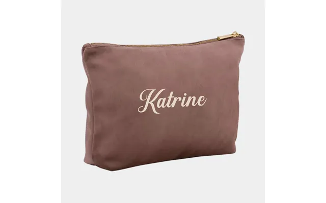 Stor Velour Accessory Taske - Rose