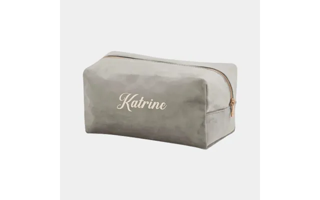 Stor Velour Makeuptaske - Moonstone