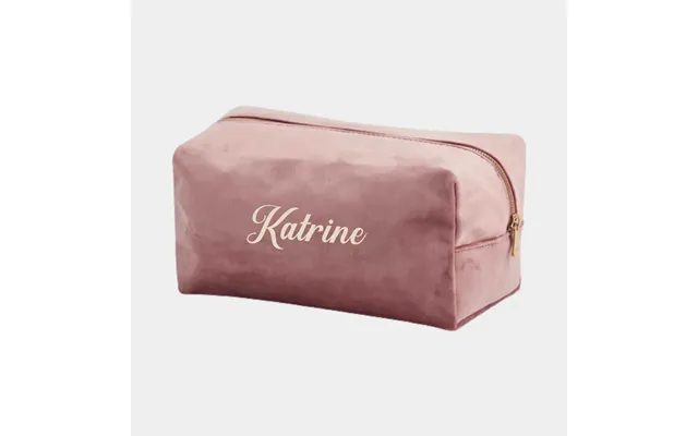 Stor Velour Makeuptaske - Rose
