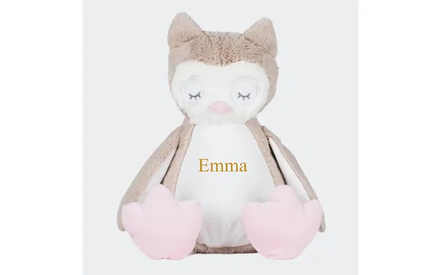 Ugle Bamse Med Broderi - Navn 54654654 42cm