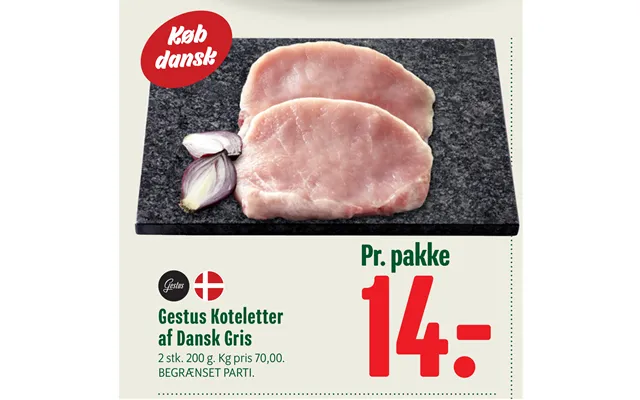 Gestus Koteletter Af Dansk Gris
