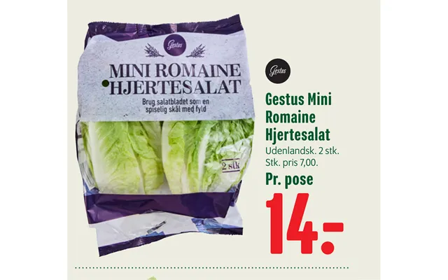 Gestus Mini Romaine Hjertesalat