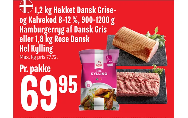 Hamburgerryg Af Dansk Gris Hel Kylling