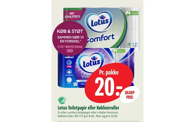 Lotus Toiletpapir Eller Køkkenruller
