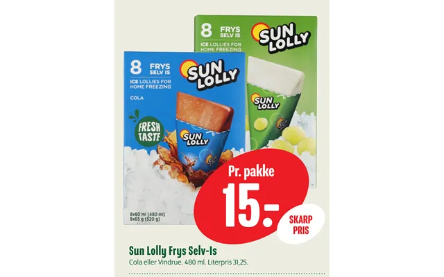 Sun Lolly Frys Selv-is