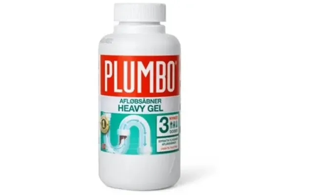 Plumbo Heavy Gel - Afløbsåbner 3 Doser Dk