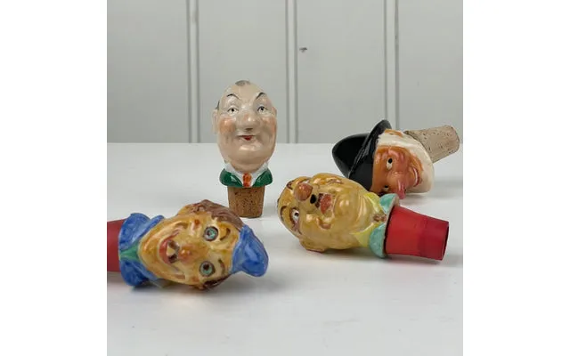 4 Stk. Skænkepropper - Porcelæn
