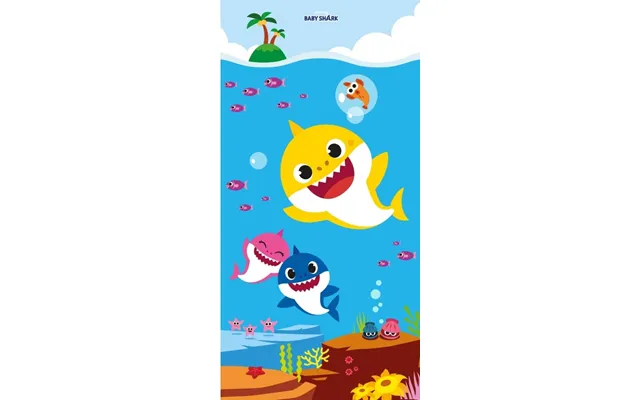 Baby Shark Badehåndklæde - 70x140 Cm