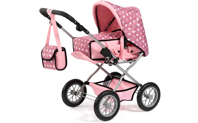 Bayer Design Kombi Grande Dukkevogn Med Lift Og Pusletaske - Pink