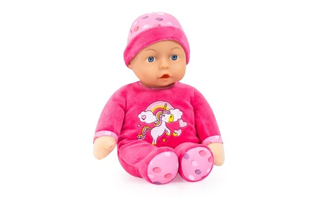 Bayer Design Min Første Baby Dukke Med Lyde 30cm - Mørk Pink