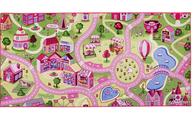 Bil Legetæppe Sweet Town 95 X 200 Cm