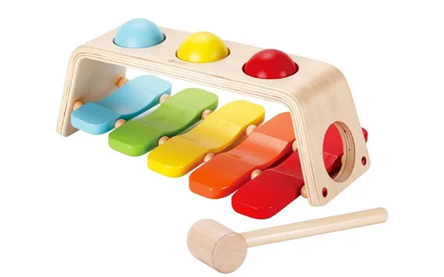 Classic 2-i-1 Xylophone & Hammerbænk I Træ 12 M
