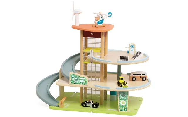 Classic World Green Træ Stort Parkeringshus Med Tilbehør