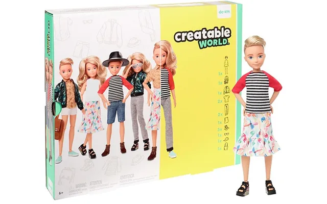 Creatable World Deluxe Dukke Med Blondt Bølget Hår
