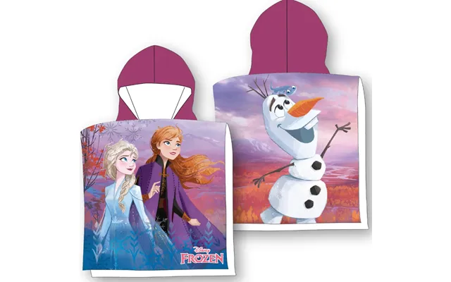 Disney Frost Poncho Badehåndklæde Med Hætte - 100 Procent Bomuld