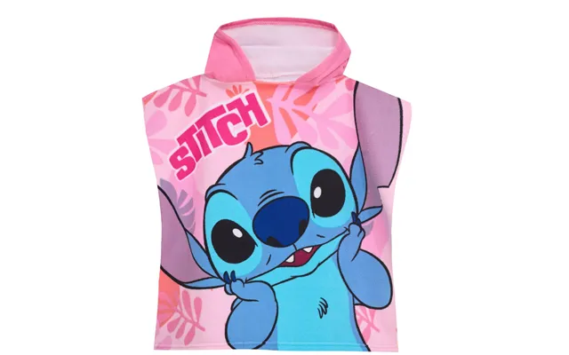 Disney Lilo Og Stitch Pink Poncho Badehåndklæde