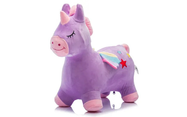 Enhjørning Unicorn Plys Hoppedyr - Lilla 18m