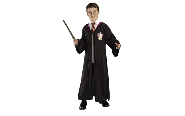 Harry Potter Pakke Med Kappe, Briller Og Tryllestav 5 - 8 År