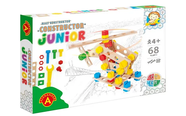Junior Træ Konstruktionsbyggesæt - Helikopter