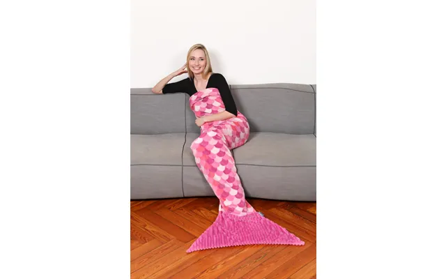 Kanguru Sirena Havfrue Plaid Tæppe Pink
