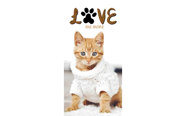 Kattekilling ''love Me More'' Badehåndklæde