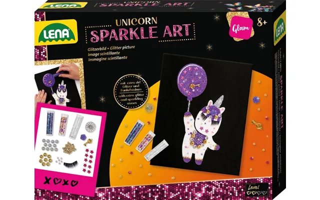Lena Sparkle Art - Enhjørning Glittersæt